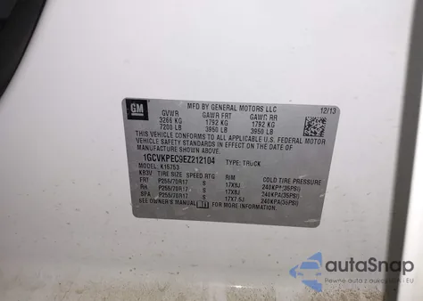 2014 Chevrolet Silverado Work Truck 1Wt from USA, damaged, VIN 1GCVKPEC9EZ212104